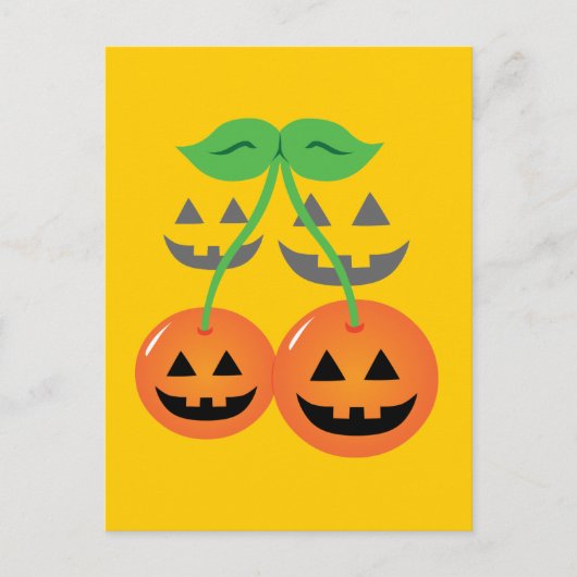 Doom Jack o' Lantern Cherries Briefkaart (Voorkant)