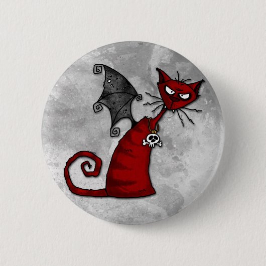 doom kat ronde button 5,7 cm (Voorkant)