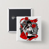 DOOM! Magazine "Rozen" Square Button (Voorkant /achterkant)