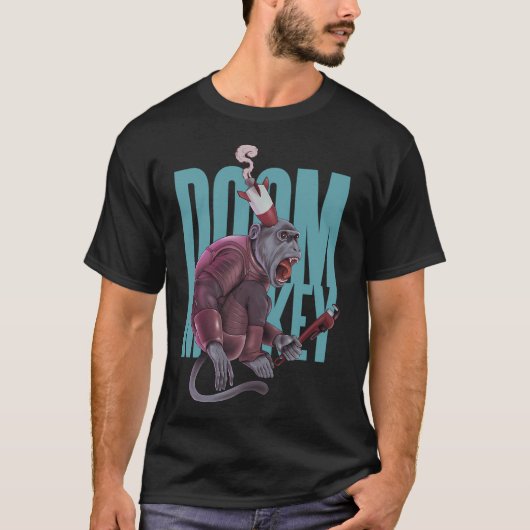 Doom Monkey (donker) T-shirt (Voorkant)