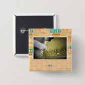 Doom op jezelf vierkante button 5,1 cm (Voorkant /achterkant)