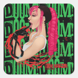 DOOM! Tijdschrift "Z" Groene Sticker