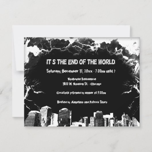 Doomsday Party Specialty Uitnodiging (Voorkant)