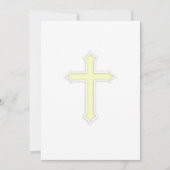 Doop 1e Communie Bevestiging Kruis Geel Kaart (Voorkant)