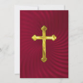 Doop 1e Communie Bevestiging Rood goud Kaart (Voorkant)