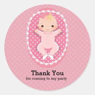 Doop baby ronde sticker