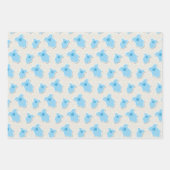 Doop Blauw Baby Cloud Cross Inpakpapier Vel (Voorkant 3)