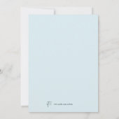 Doop Blauw Religieus Kruis Jongens Kaart (Achterkant)