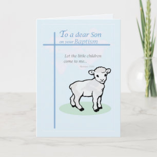Doop Blauw Zoons Lam Kaart