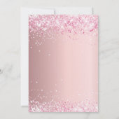Doop blush roze confetti meisje kaart (Achterkant)