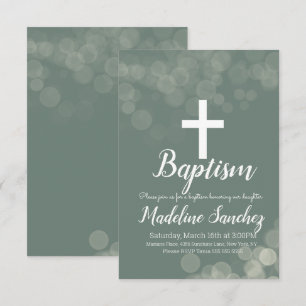 Doop Bokeh Lichten Widming Doopfeest Kaart