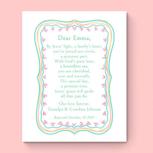 Doop Cadeau Grootouder Gebed Peuterkamer Muurkunst Poster