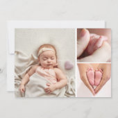 Doop Christening Groene Foto Collage Bedankkaart (Achterkant)