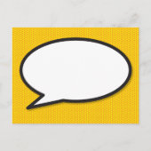 Doop Christening Modern Plezier Spreekballonnen Uitnodiging Briefkaart (Achterkant)