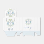 Doop Cross Crest Groen Baby Jongen Favor Box Bedankdoosjes (Uitgevouwen)