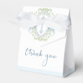 Doop Cross Crest Groen Baby Jongen Favor Box Bedankdoosjes (Voorkant Zijde)