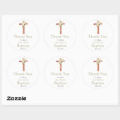 Doop cross floral envelop seal sticker (Vel)