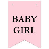 Doop Cross Pink Black Foto Vlaggetjes (Eerste vlag)