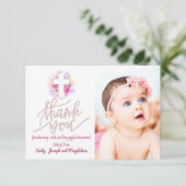 Doop Dank je wel, meisje Kaart (Staand voorkant)