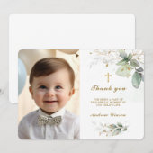 Doop Dank u Fotokaart Bedankkaart (Voorkant / Achterkant)
