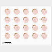 Doop doop doop blush boog boho uitnodiging ronde sticker (Vel)