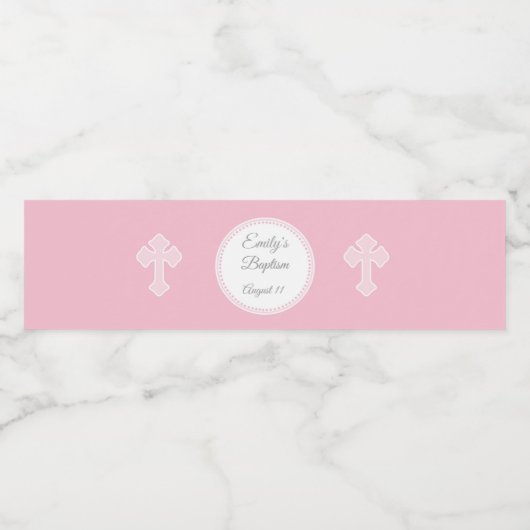 Doop doop doop roze fles wrapper meisje waterfles etiket (Enkel label)