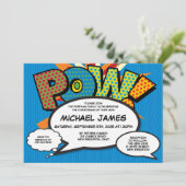 Doop doop doopsel Modern Fun Blue Comic Kaart (Staand voorkant)