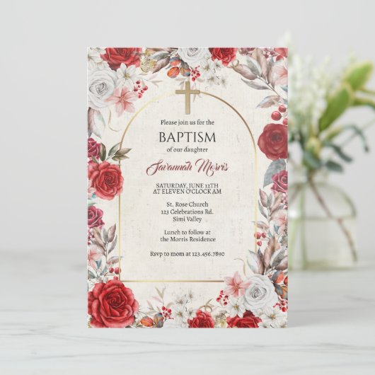 Doop, doop, elegant, genderneutraal, kaart (Staand voorkant)