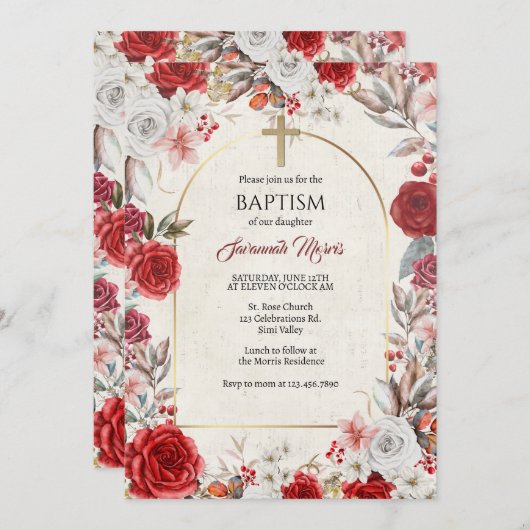 Doop, doop, elegant, genderneutraal, kaart (Voorkant / Achterkant)