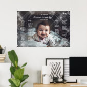 Doop doopfoto zittafel elegant poster (Thuiskantoor)