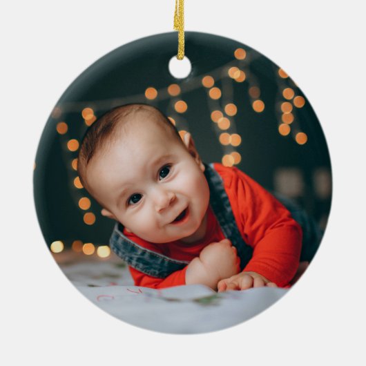 Doop doopsel zwart blad keramisch ornament (Achterkant)