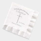 Doop Elegant Kruis Folie Servetten (Links)