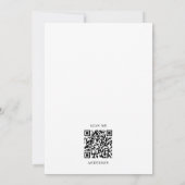 Doop Elegant Modern Cross QR-code Kaart (Achterkant)