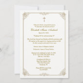 Doop en Geboorteaankondiging Engelen Lelies Goud Kaart (Voorkant)