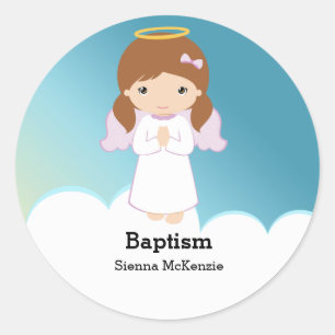 Doop Engel Meisje Ronde Sticker