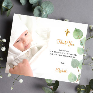 Doop eucalyptus foto bedankje budget flyer