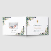 Doop eucalyptus groen aangepaste foto gastenboek (Volledig)