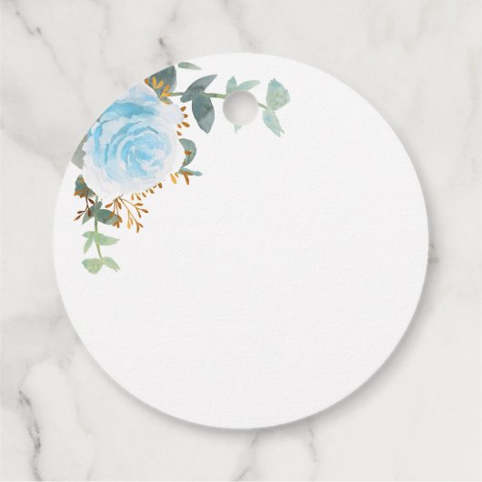 Doop eucalyptus lichtblauw bloemendank je bedankjes labels (Achterkant)