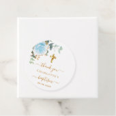 Doop eucalyptus lichtblauw bloemendank je bedankjes labels (In situ)