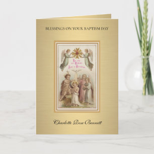 Doop Felicitaties Engel Heilige kaart