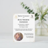 Doop Foto Aankondiging Uitnodiging (Staand voorkant)