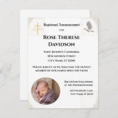 Doop Foto Aankondiging Uitnodiging (Voorkant / Achterkant)