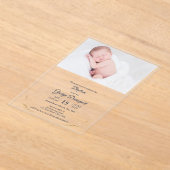 Doop Foto goud kruis transparante Uitnodiging Acryl Uitnodigingen (Laagn)