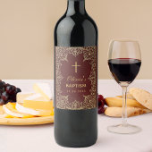 Doop Goud Bourgogne Rood Elegant Wijn Etiket