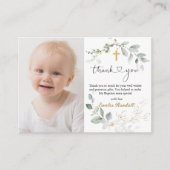 Doop Groen Goud Bladerdak Dank u Informatiekaartje (Voorkant)