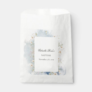 Doop gunstzakjes met bloemen en kruis bedankzakje