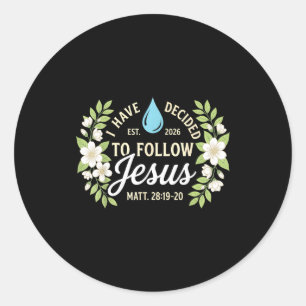 Doop heb besloten om Jezus schrift te volgen Ronde Sticker