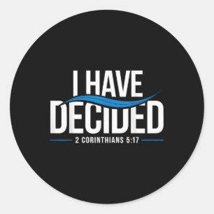 Doop heb ik besloten gedoopt te worden 1 ronde sticker