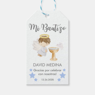 Doop in het Spaans Waterverf Angel Cadeaulabel