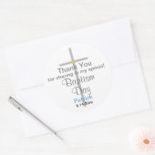 Doop Jongen Dank U Ronde Stickers (Envelop)